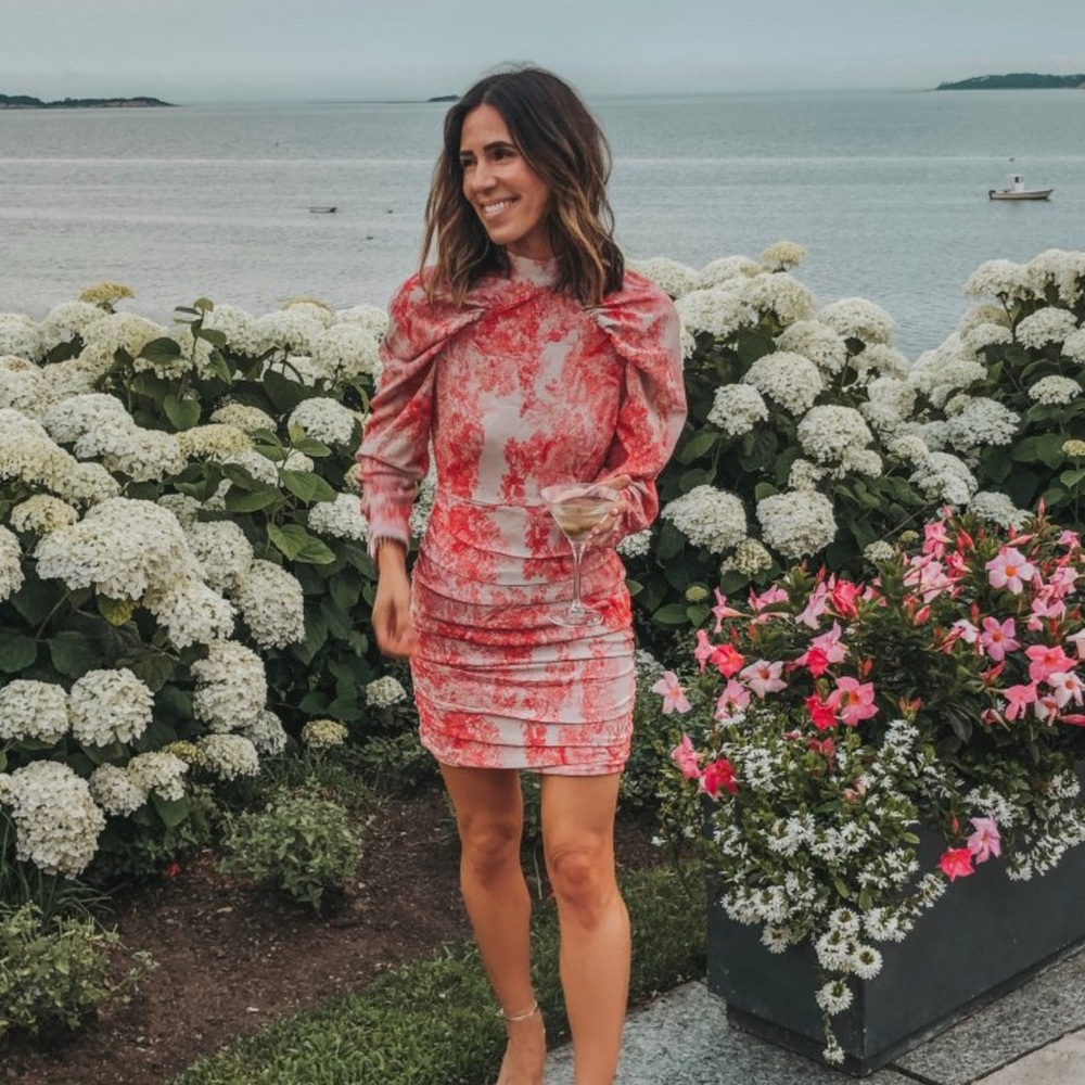 In Style Women’s Long Ballon sleeve Mock neck Mini Dress Size 12